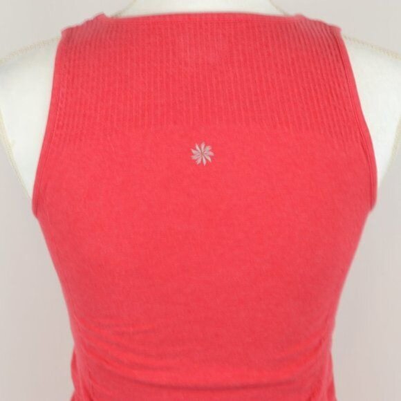 Athleta Speedlight Women's XS Red Scoop Neck Ruched Athletic Tank Top - Picture 4 of 6